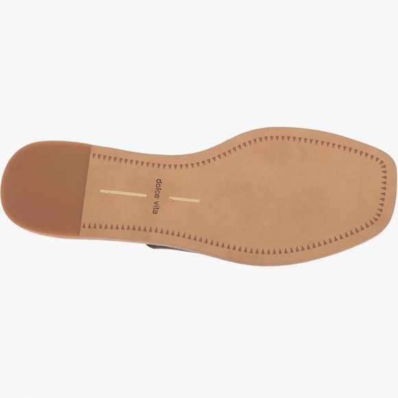 Dolce Vita Cato Slides Black and Tan Leather Size 6.5 - Picture 8 of 8